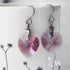 Iris Pink Crystal Titanium Drop Earrings